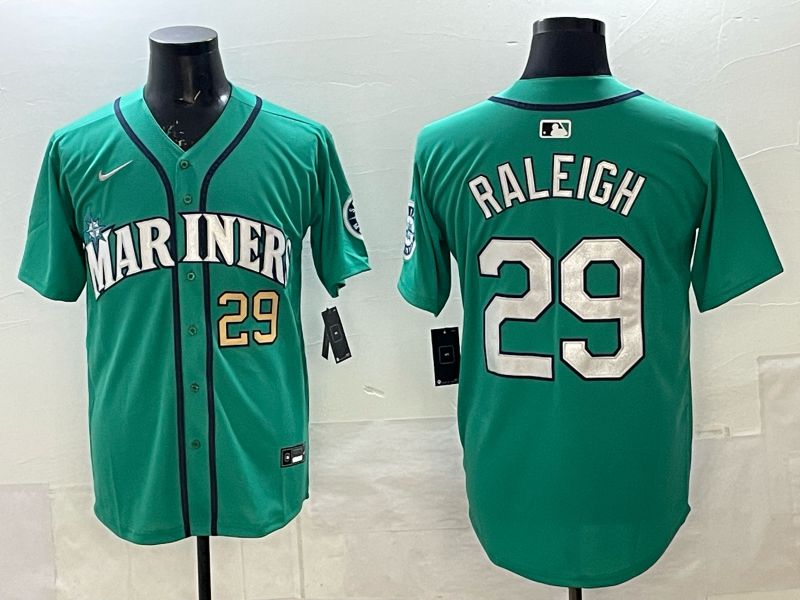 Men Seattle Mariners #29 Raleigh Green Game Nike MLB 2025 Jersey 003->seattle mariners->MLB Jersey